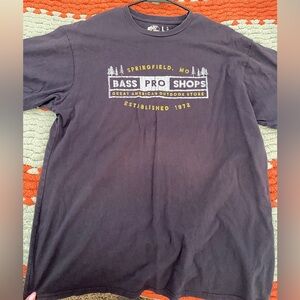 Bass Pro Shops Black Tee with Gold Accents